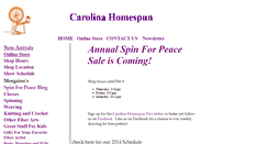 Desktop Screenshot of carolinahomespun.com