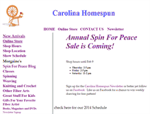 Tablet Screenshot of carolinahomespun.com